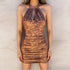 Dunhuang New Product Sleeveless Halter Pencil Skirt Printed Middle Skirt - ROUTINE FASHION